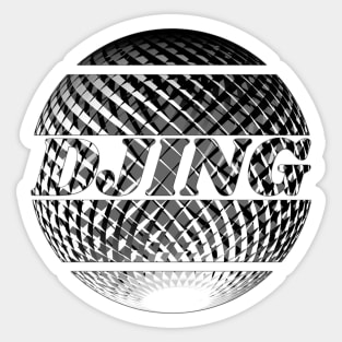 DJing discoball silver Sticker